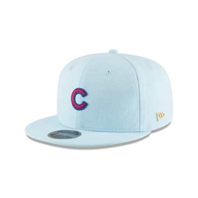 Blue Chicago Cubs Hat - New Era MLB Micro Stitch 9FIFTY Snapback Caps USA1463089